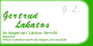 gertrud lakatos business card