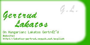 gertrud lakatos business card